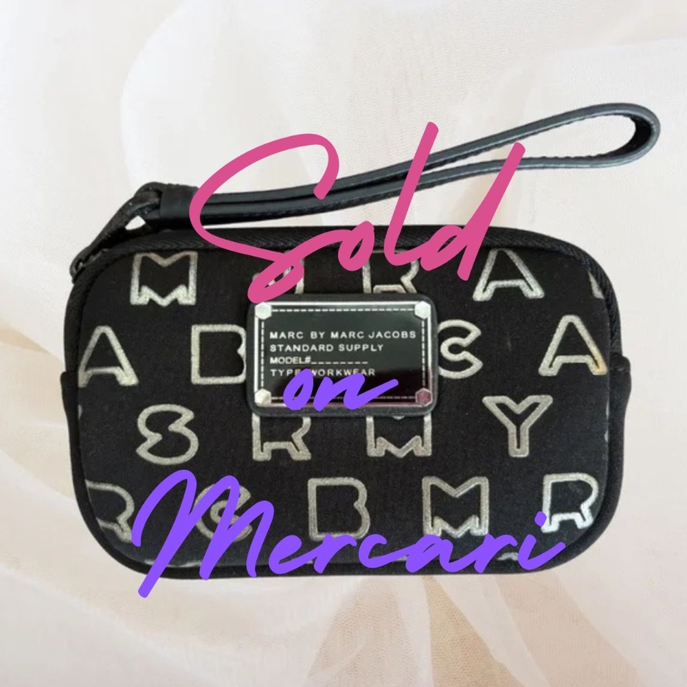 Marc by Marc Jacobs- Mini Wristlet/Card Holder Pouch in Alphabet Print